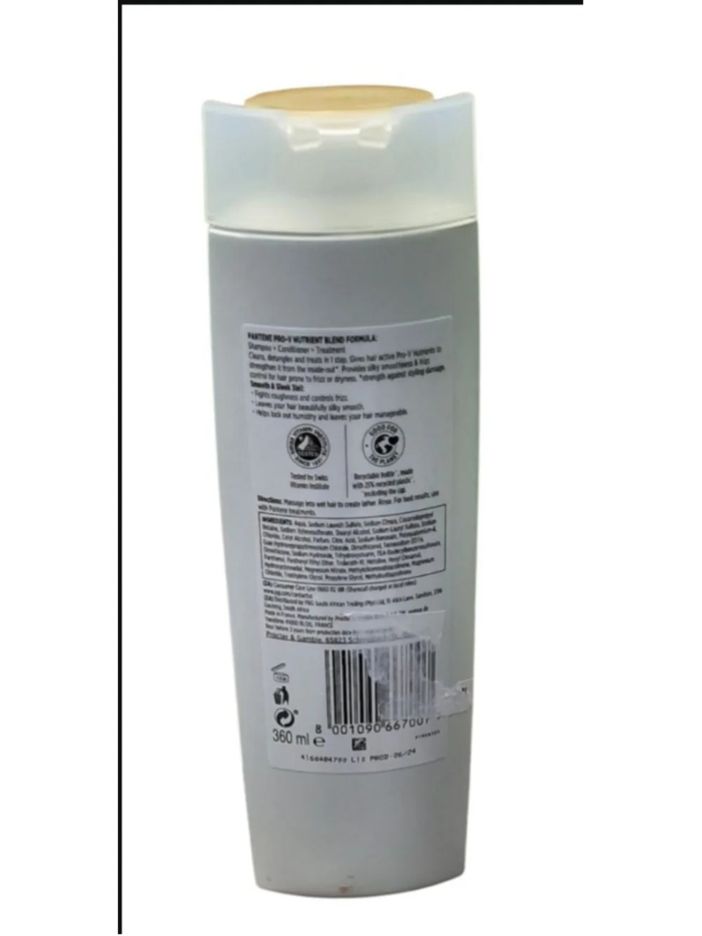PANTENE Pro-V SMOOTH & SLEEK SHAMPOO 12 Oz NEW OLD STOCK 0% PARABEN COLORANTS